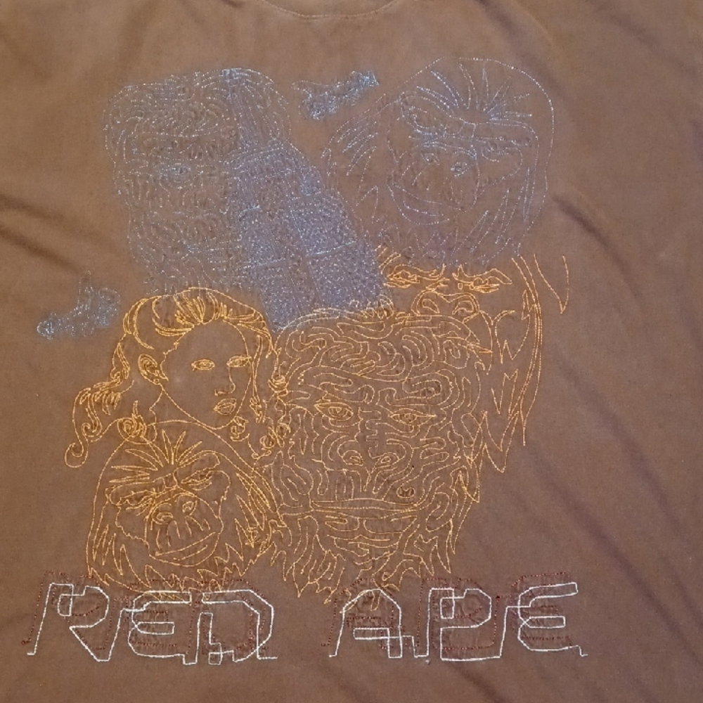 Red Ape Brown Short Sleeve Tee XxXlarge Short Sleeve vintage Red Ape